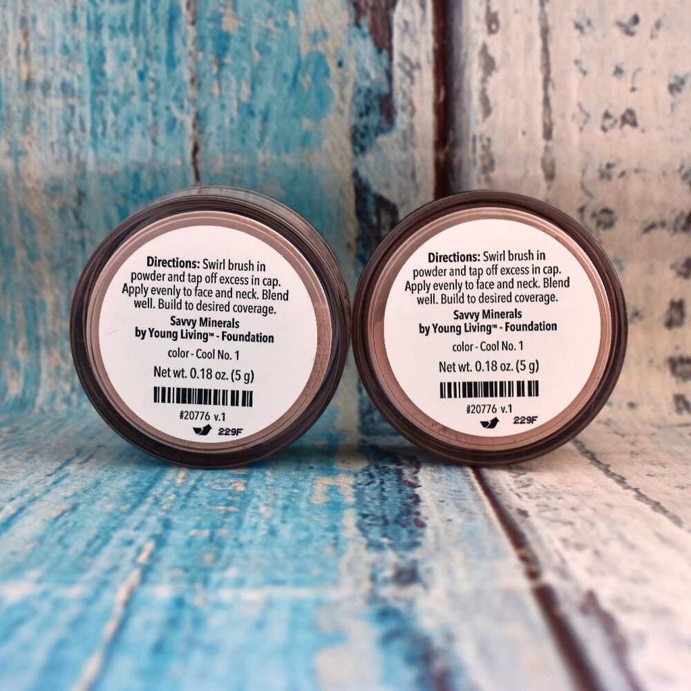 LOT OF 2 Cool 1 Foundation Powder Savvy Minerals by Young Living NEW